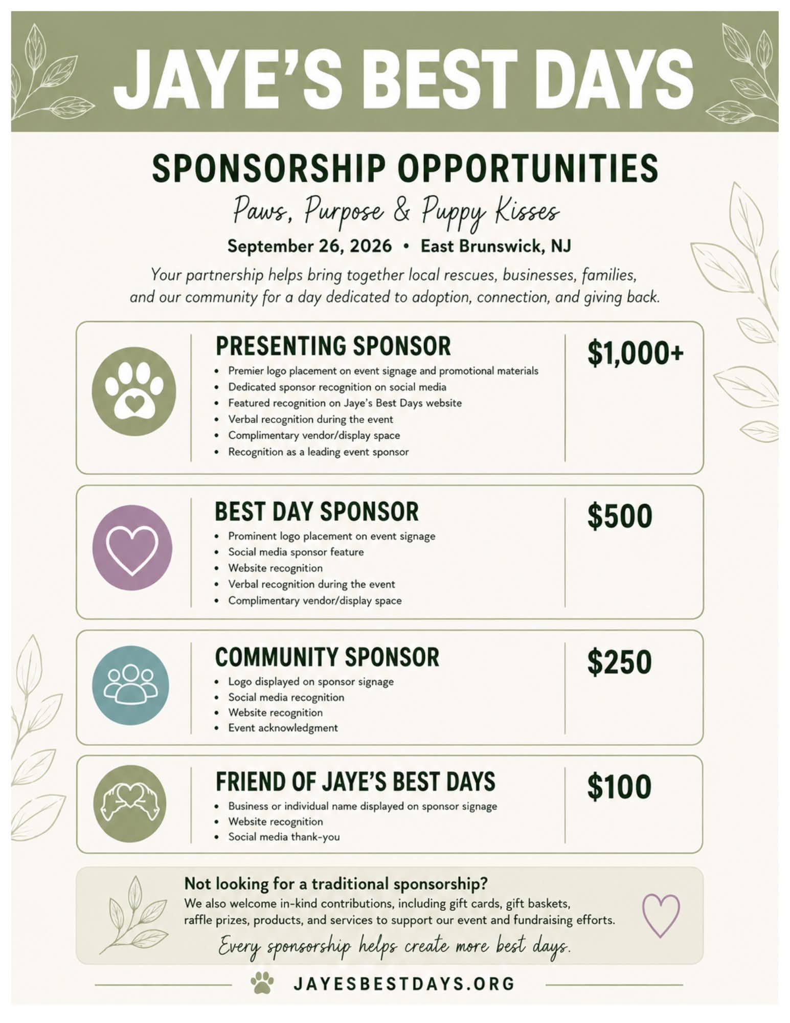 Sponsorship Packet Page 2