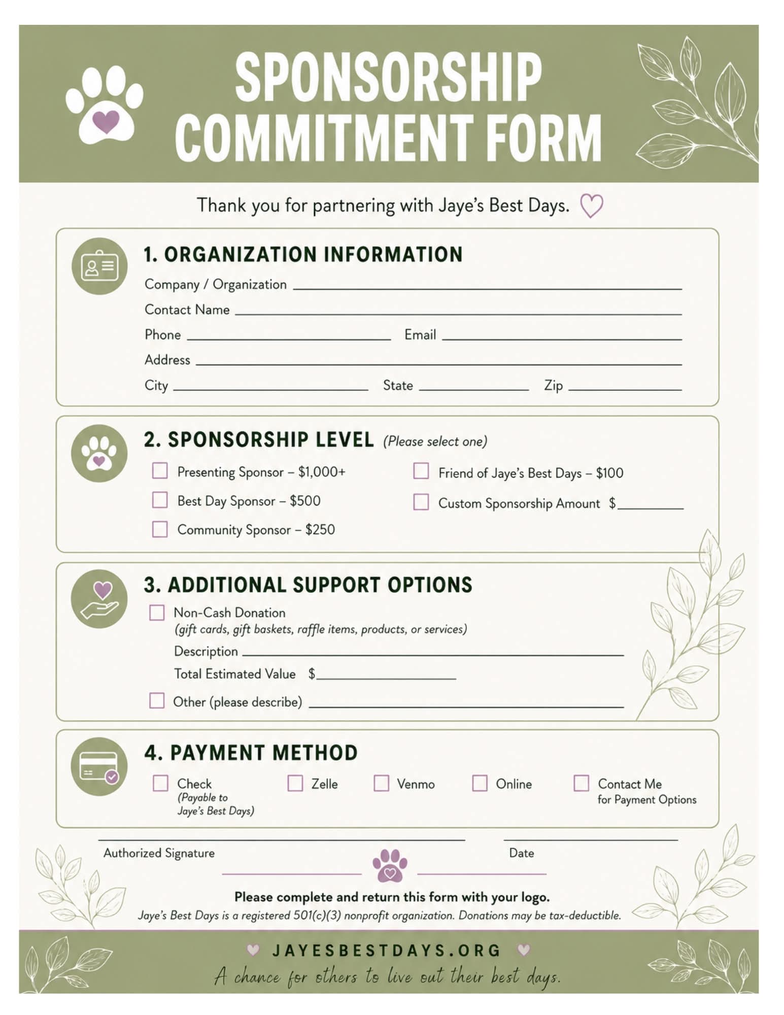 Sponsorship Packet Page 3